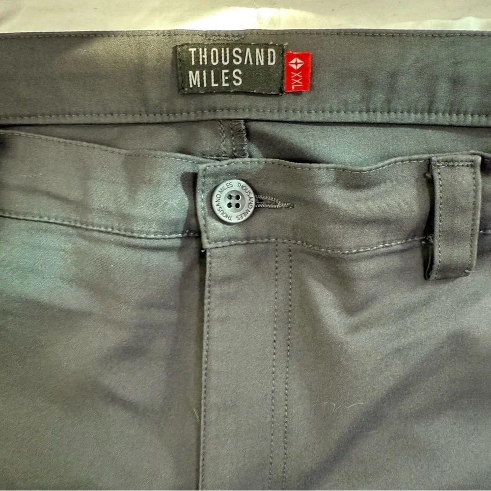 Thousand Miles Pants Men Black Chino Stretch Performance Golf Size Medium 38x32